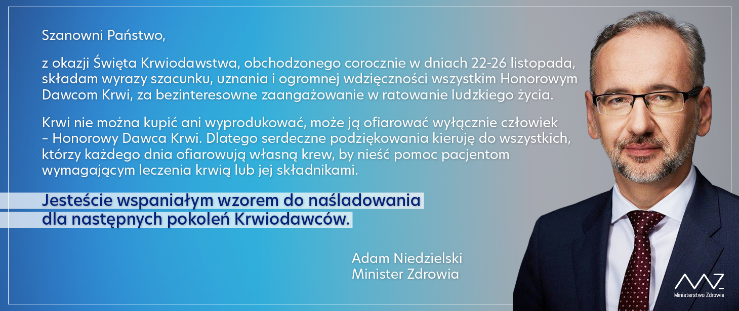 Życzenia Ministra Zdrowia